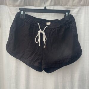 Roxy Black Athletic Shorts with White Drawstring